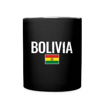 Bolivia Bolivien Bolivianische Flagge Bolivianer - Tasse einfarbig - Schwarz - Vorne