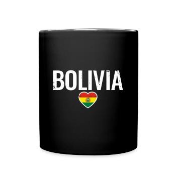 Bolivia Bolivien Bolivianische Flagge Bolivianer - Tasse einfarbig - Schwarz - Vorne