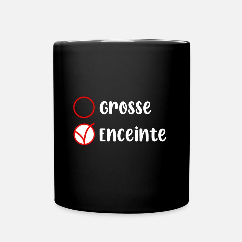 Grosse enceinte t-shirt annonce femme enceinte - Mug uni - noir