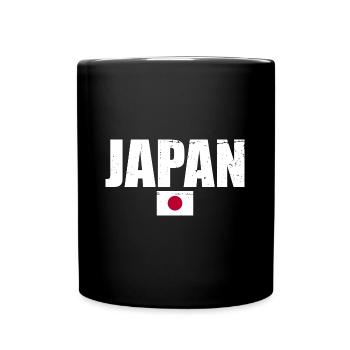 Japan Japanische Flagge Japaner - Tasse einfarbig - Schwarz - Vorne