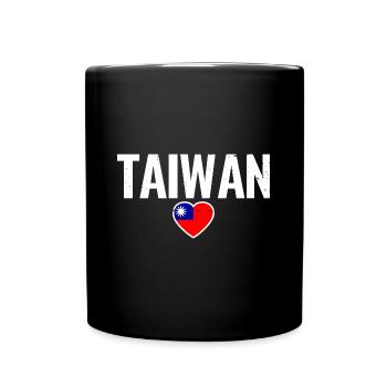 Taiwan Taiwanese Flag Taiwanese - Full Colour Mug - black - Front