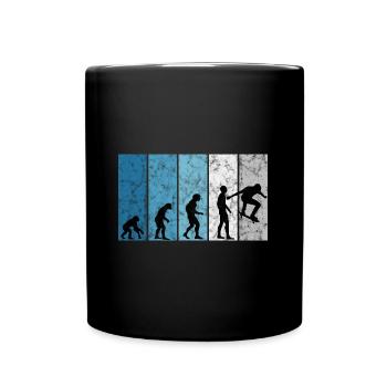 Skateboarder Skateboard Skater Evolution Skateing - Full Colour Mug - black - Front