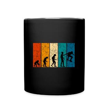 Skateboarder Skateboard Evolution Skate Skateing - Tasse einfarbig - Schwarz - Vorne
