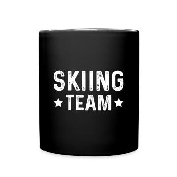 Équipe de ski - Mug uni - noir - Devant