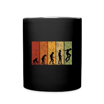 Evolution Skateboarder Skateboard Skater Skate - Tasse einfarbig - Schwarz - Vorne