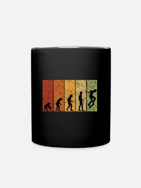 Evolution Skateboarder Skateboard Skater Skate - Tasse einfarbig - Schwarz