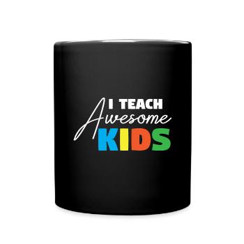 Lehrer Lehrerin Grundschullehrer Schule Lehramt - Tasse einfarbig - Schwarz - Vorne