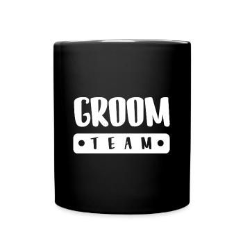 Groom Team - Tasse einfarbig - Schwarz - Vorne