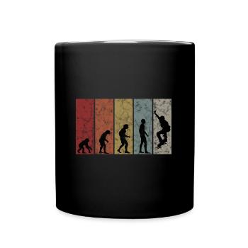 Evolution Skateboarder Skateboard Skater Skate - Tasse einfarbig - Schwarz - Vorne