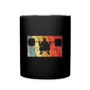 Musculation Bodybuilder GYM Fitnessstudio Retro - Mug uni - noir - Devant