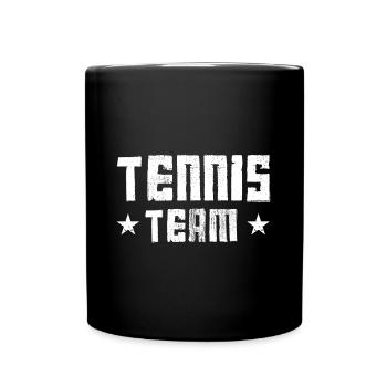 Équipe de tennis - Mug uni - noir - Devant