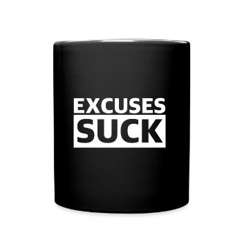 Apologies are shitty | Fitness, High School - Full Colour Mug - black - Front