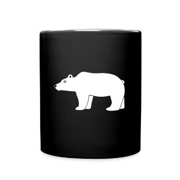 Dessin d'un grizzli animalier - Mug uni - noir - Devant