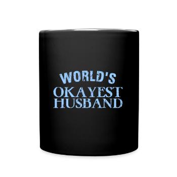 WORLD &5S OKAYEST HUSBAND - Tasse einfarbig - Schwarz - Vorne