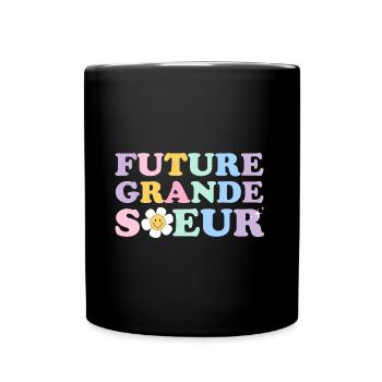 Future grande soeur annonce naissance groovy - Mug uni - noir - Devant