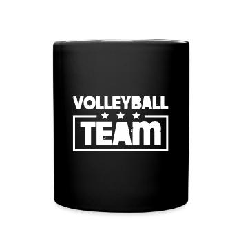 Amorti de l’équipe de volley-ball - Mug uni - noir - Devant