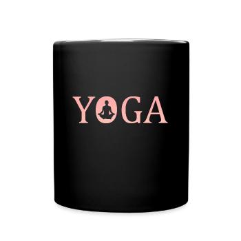 Yoga - Tasse einfarbig - Schwarz - Vorne
