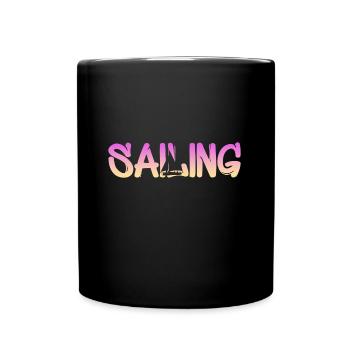 Segeln - Tasse einfarbig - Schwarz - Vorne