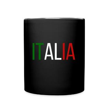 Drapeau de l’Italie, fierté italienne - Mug uni - noir - Devant