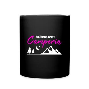 Happy Camper Camping Camping Camper - Mug uni - noir - Devant