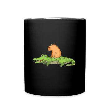 Capybara Capibara - Tasse einfarbig - Schwarz - Vorne