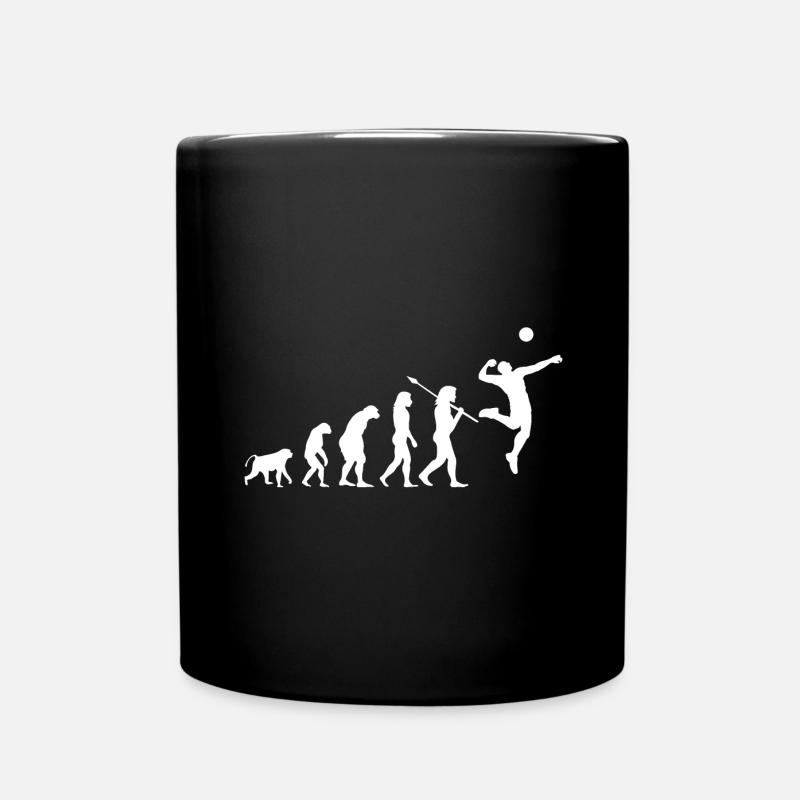 Volleyball Evolution - Tasse einfarbig - Schwarz