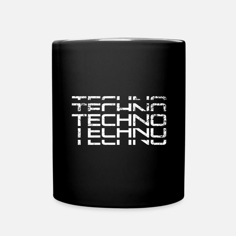 Techno - Tasse einfarbig - Schwarz