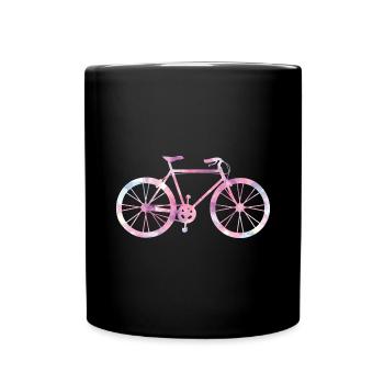 Bicycle woman - Full Colour Mug - black - Front