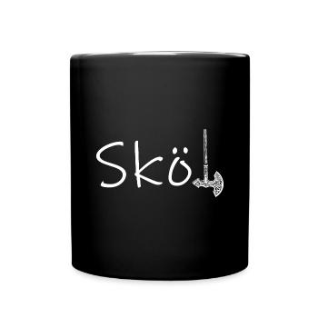 Sköl Wikinger - Tasse einfarbig - Schwarz - Vorne