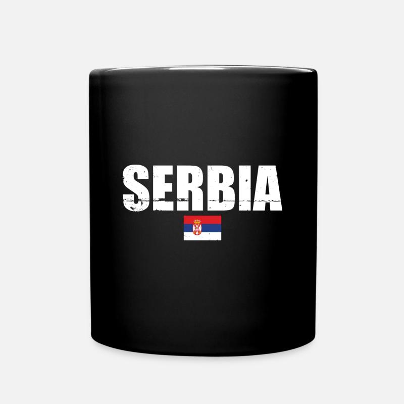 Serbie Vintage Drapeau serbe Serbie - Mug uni - noir