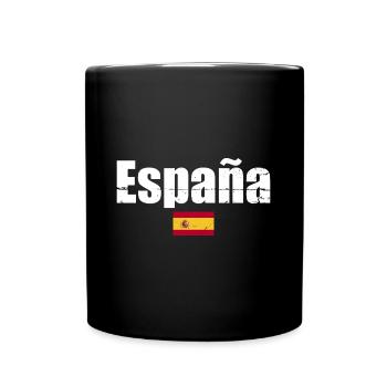 Espana Espagne Espagne Vintage Drapeau Espagnol - Mug uni - noir - Devant