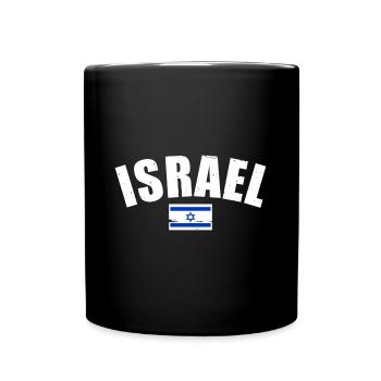 Israel Vintage Israeli Flag - Full Colour Mug - black - Front