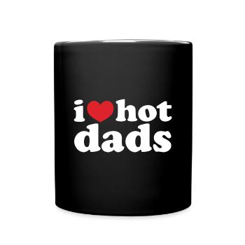 i love hot dads - Full Colour Mug - black - Front