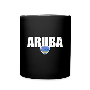 Aruba Aruban Flag Proud Aruban - Full Colour Mug - black - Front