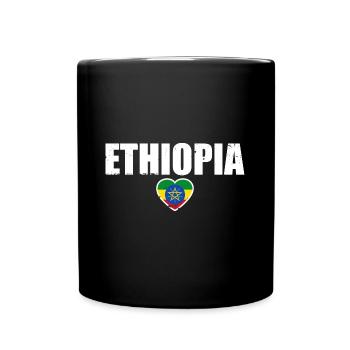 Ethiopia Ethiopia Ethiopian Flag Ethiopian - Full Colour Mug - black - Front