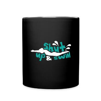 Nageurs Natation 50 mètres piste Brasse - Mug uni - noir - Devant