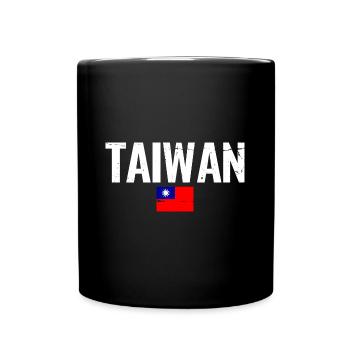 Taiwan Taiwanese Flag Taiwanese - Full Colour Mug - black - Front
