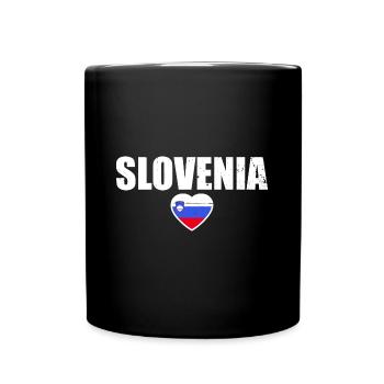 Slovenia Slowenien Slowenische Flagge Slowene - Tasse einfarbig - Schwarz - Vorne