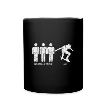 Skateboarder Skateboard Skater Skate Skateing - Tasse einfarbig - Schwarz - Vorne