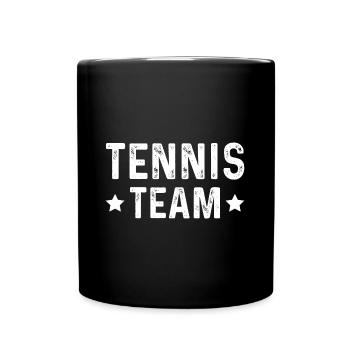 Équipe de tennis - Mug uni - noir - Devant