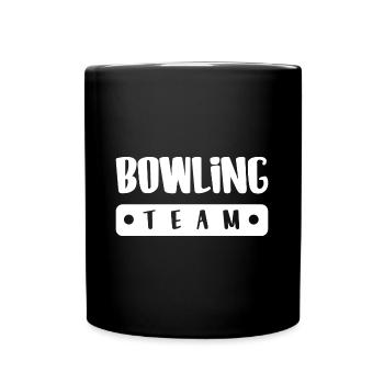 Bowling Team - Tasse einfarbig - Schwarz - Vorne