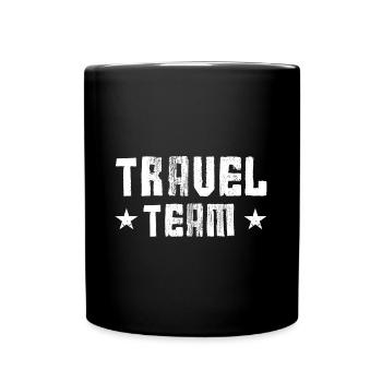 Travel Team - Tasse einfarbig - Schwarz - Vorne