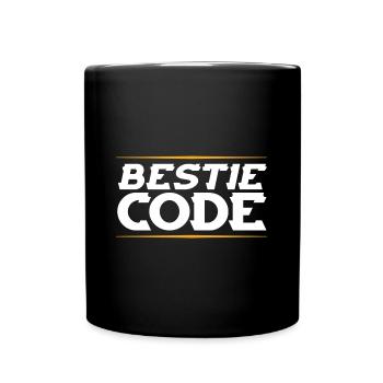 bestie code - Tasse einfarbig - Schwarz - Vorne