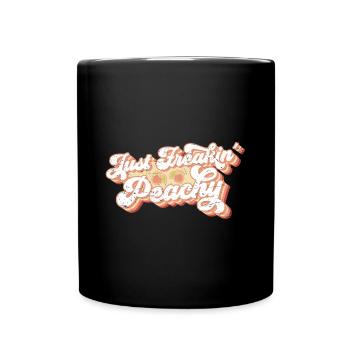 juste pêche - peach fruit dicton - Mug uni - noir - Devant