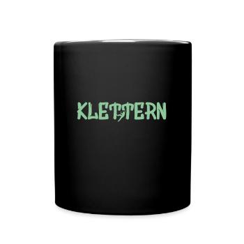 Klettern Bouldern Kletterhalle Berge - Tasse einfarbig - Schwarz - Vorne