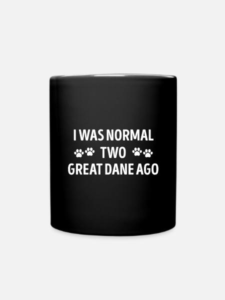 J’étais normal il y a deux grands danois drôle - Mug uni - noir