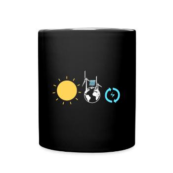 Solarzellen Sonnenenergie Erneuerbare Energien - Tasse einfarbig - Schwarz - Vorne