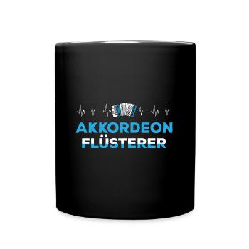Akkordeon Musikinstrument Herzschlag - Tasse einfarbig - Schwarz - Vorne