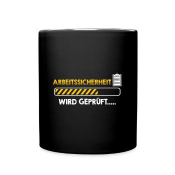 Fachkraft Arbeitssicherheit Ladebalken - Tasse einfarbig - Schwarz - Vorne