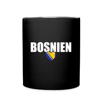 Bosnien Herzegowina Stolz Balkan Bosnische Flagge - Tasse einfarbig - Schwarz - Vorne